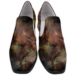 Abstract Fractal Digital Backdrop Slip On Heel Loafers by Pakrebo