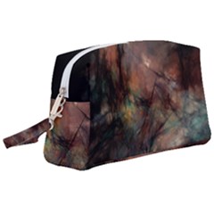 Abstract Fractal Digital Backdrop Wristlet Pouch Bag (large) by Pakrebo