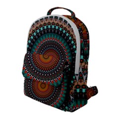 Ornament Circle Picture Colorful Flap Pocket Backpack (large)