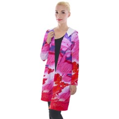 Abstract Art Background Paint Hooded Pocket Cardigan by Pakrebo