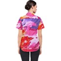 Abstract Art Background Paint Women s Short Sleeve Shirt View2