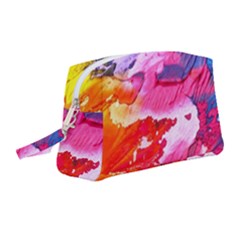 Abstract Art Background Paint Wristlet Pouch Bag (medium)