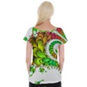 Fractal Abstract Aesthetic Pattern Cap Sleeve Top View2