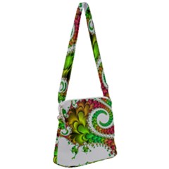 Fractal Abstract Aesthetic Pattern Zipper Messenger Bag