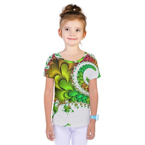 Fractal Abstract Aesthetic Pattern Kids  One Piece Tee by Pakrebo