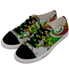 Fractal Abstract Aesthetic Pattern Men s Low Top Canvas Sneakers by Pakrebo