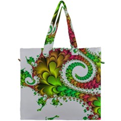 Fractal Abstract Aesthetic Pattern Canvas Travel Bag by Pakrebo