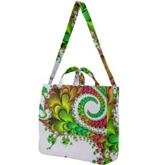 Fractal Abstract Aesthetic Pattern Square Shoulder Tote Bag