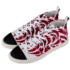 Abstract Geometric Art Fractal Men s Mid-top Canvas Sneakers by Pakrebo