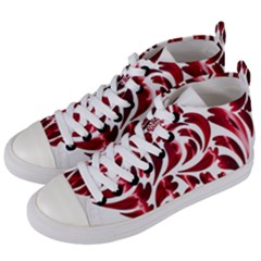 Abstract Geometric Art Fractal Women s Mid-top Canvas Sneakers by Pakrebo