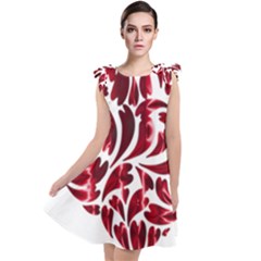 Abstract Geometric Art Fractal Tie Up Tunic Dress by Pakrebo