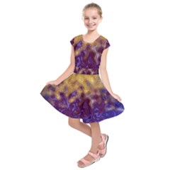 Fractal Rendering Background Kids  Short Sleeve Dress