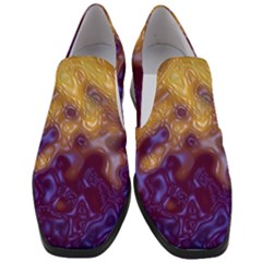 Fractal Rendering Background Slip On Heel Loafers