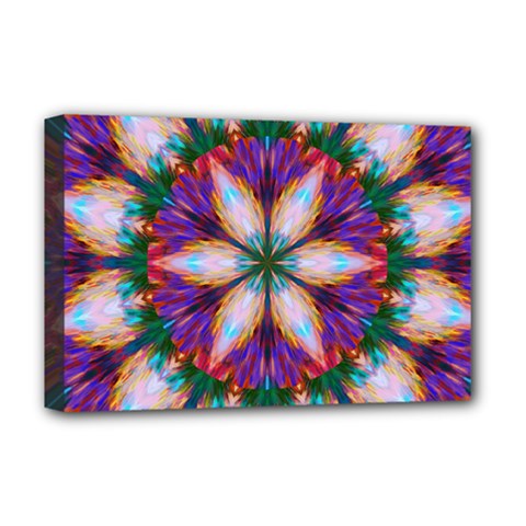 Seamless Abstract Colorful Tile Deluxe Canvas 18  X 12  (stretched) by Pakrebo