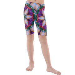 Seamless Abstract Colorful Tile Kids  Mid Length Swim Shorts by Pakrebo