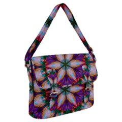 Seamless Abstract Colorful Tile Buckle Messenger Bag