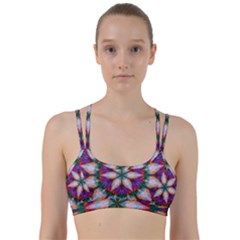 Seamless Abstract Colorful Tile Line Them Up Sports Bra by Pakrebo