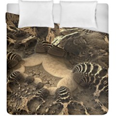 Fractal Bones Cave Fossil Render Duvet Cover Double Side (king Size) by Pakrebo