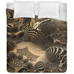 Fractal Bones Cave Fossil Render Duvet Cover Double Side (california King Size) by Pakrebo