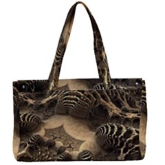 Fractal Bones Cave Fossil Render Canvas Work Bag by Pakrebo