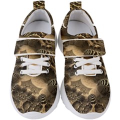 Fractal Bones Cave Fossil Render Kids  Velcro Strap Shoes