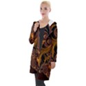 Fractal Brown Golden Intensive Hooded Pocket Cardigan View1