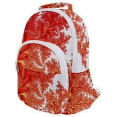 Flora Flowers Background Leaf Rounded Multi Pocket Backpack