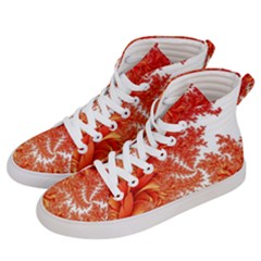 Flora Flowers Background Leaf Men s Hi-top Skate Sneakers by Pakrebo