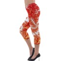 Flora Flowers Background Leaf Lightweight Velour Capri Leggings  View3