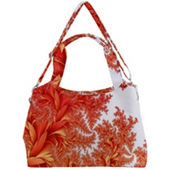 Flora Flowers Background Leaf Double Compartment Shoulder Bag