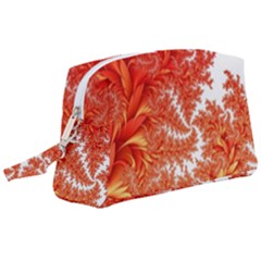 Flora Flowers Background Leaf Wristlet Pouch Bag (large)