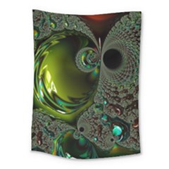 Fractal Intensive Green Olive Medium Tapestry by Pakrebo