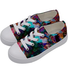 Seamless Abstract Colorful Tile Kids  Low Top Canvas Sneakers by Pakrebo