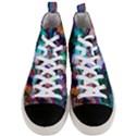 Seamless Abstract Colorful Tile Men s Mid-Top Canvas Sneakers View1