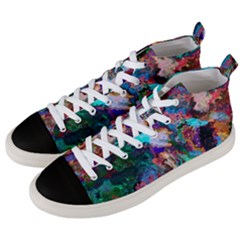 Seamless Abstract Colorful Tile Men s Mid-top Canvas Sneakers by Pakrebo