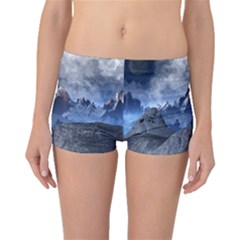 Mountains Moon Earth Space Boyleg Bikini Bottoms by Pakrebo