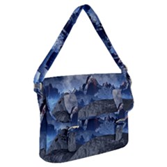 Mountains Moon Earth Space Buckle Messenger Bag