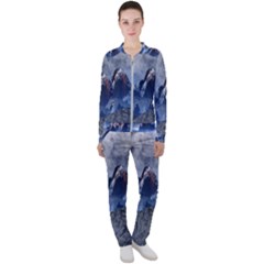 Mountains Moon Earth Space Casual Jacket And Pants Set by Pakrebo