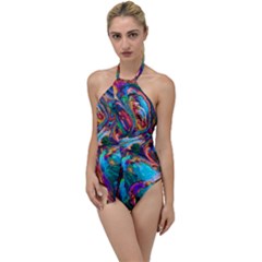 Seamless Abstract Colorful Tile Go With The Flow One Piece Swimsuit by Pakrebo