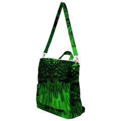 Fractal Rendering Background Green Crossbody Backpack by Pakrebo