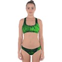 Fractal Rendering Background Green Cross Back Hipster Bikini Set View1