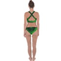 Fractal Rendering Background Green Cross Back Hipster Bikini Set View2