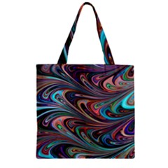 Seamless Abstract Marble Colorful Zipper Grocery Tote Bag by Pakrebo