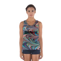 Seamless Abstract Marble Colorful Sport Tank Top  by Pakrebo