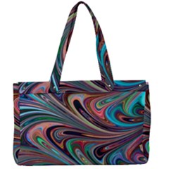 Seamless Abstract Marble Colorful Canvas Work Bag