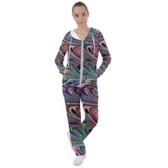 Seamless Abstract Marble Colorful Women s Tracksuit