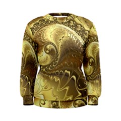 Fractal Golden Background Aesthetic Women s Sweatshirt by Pakrebo