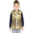 Fractal Golden Background Aesthetic Kids  Hooded Puffer Vest View1