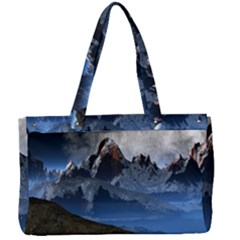 Mountains Moon Earth Space Canvas Work Bag