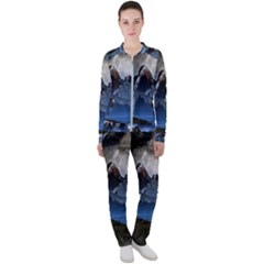 Mountains Moon Earth Space Casual Jacket And Pants Set by Pakrebo